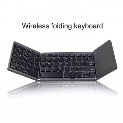 Black Layout Promotion Foldable Wireless Mobile & Stand With Touchpad For Tab Portable Folding Keybo