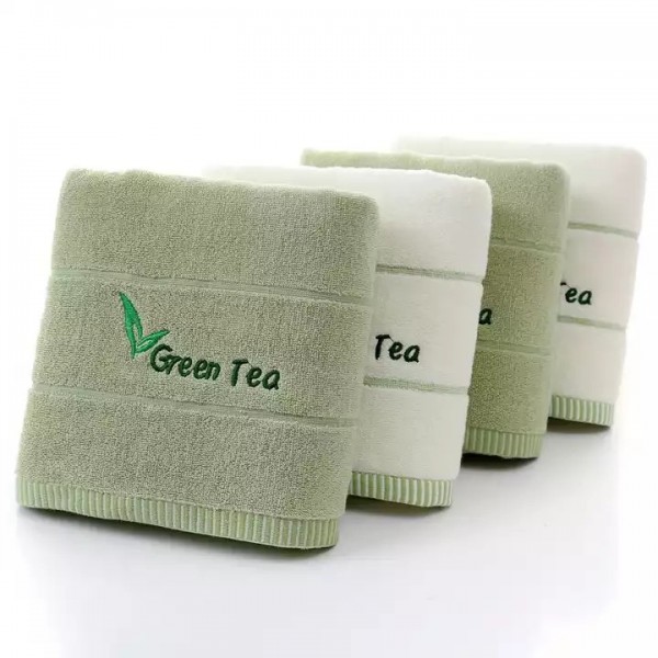 Cotton towel lavender scented green tea soft and absorbent facial wash towel thickened and enlarged  / 2