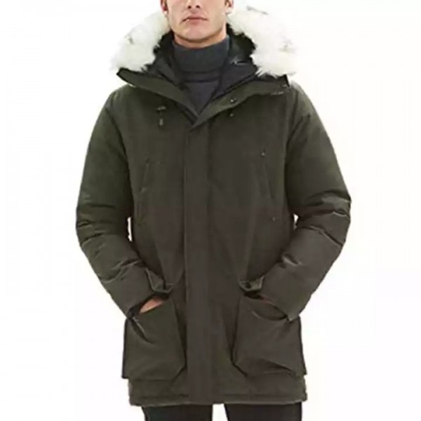 Men's Streetwear Windproof Medium-length Long Winter Jacket / 2