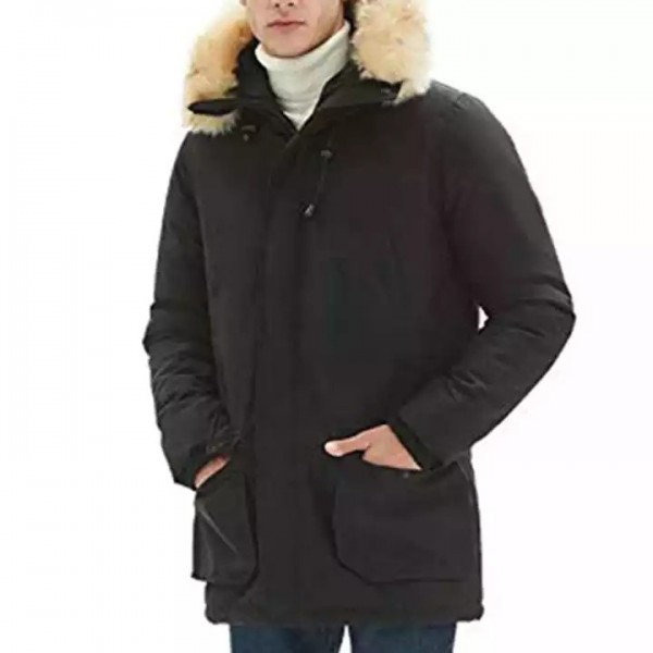 Men's Streetwear Windproof Medium-length Long Winter Jacket / 3