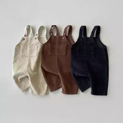Spring&Autumn Baby&Toddler Fashion Multicolor Corduroy Casual Strap Pants