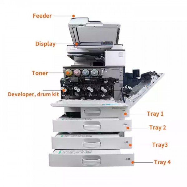 Office Color Duplicator All-in-one Printer Copier for Ricoh MP C3003 Refurbished Photocopier Machine / 2