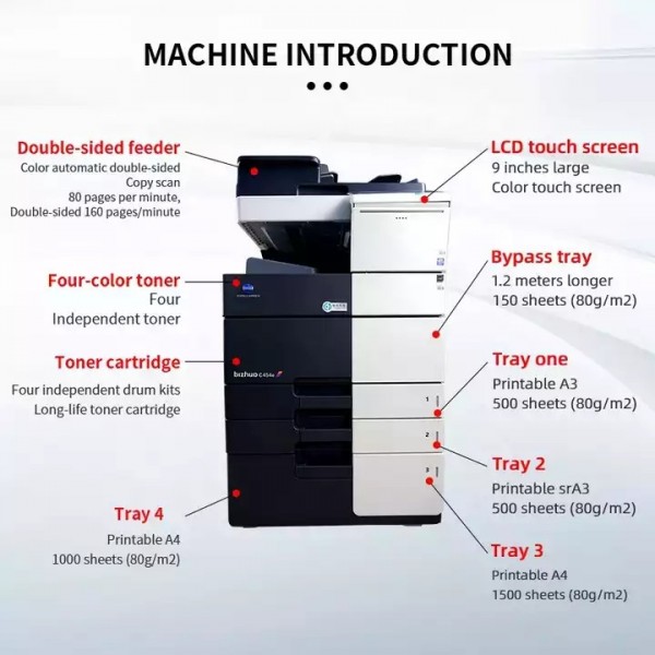 Refurbished Used Photocopier / Printer / Scanner / Copier for Konica Minolta bizhub C224 C284 C364 C / 2