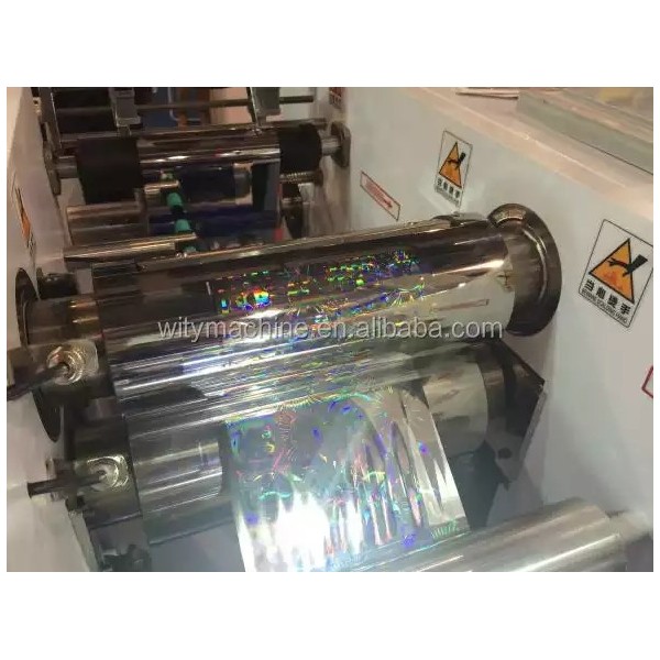 Equidistance Laser Holographic Label Embossing Press Machine Hologram Making Plastic Film Soft Embos / 3