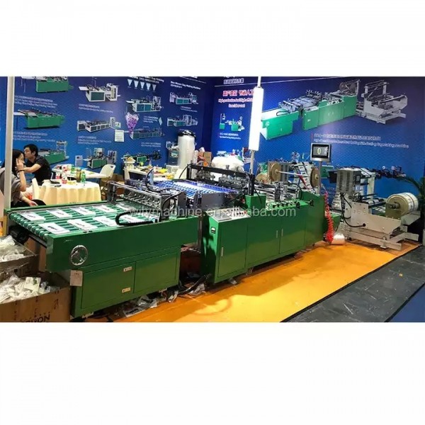 High speed double lines side sealing bag making machine / 2