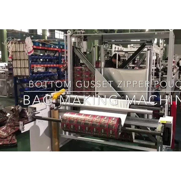 Automatic Stand Up 3 Side Sealing Pouch Bag Making Machine Doypack With Zipper Bag Making Machine / 2