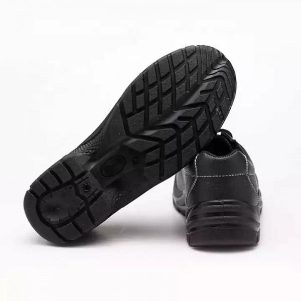 zapatos de trabajo best price black steel toe genuine leather shoelaces safety shoes / 2