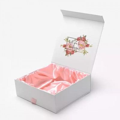 Custom Empty Clothing Wig White Magnetic Flat Closure Gift Cardboard Packaging Folded Paper Box