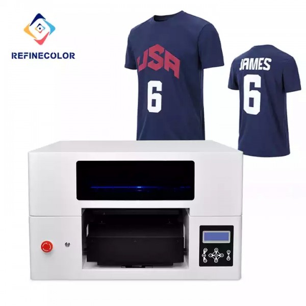 Refinecolor Inkjet Printer A3 T shirt Printing Machine Double Head DTG Cheap Direct To Garment Print / 1