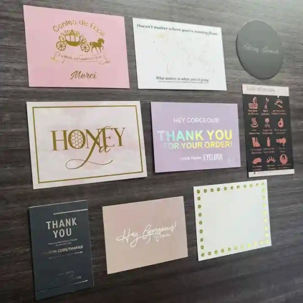 2022 High Quality Custom holographic Design Business Card Printing Thank You Greeting Card / 1