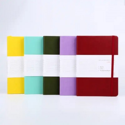 Personalized Custom School Supplies A5 Journal Diary PU Leather Cover Notebook With Elastic Band