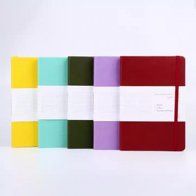 Personalized Cheap Supplies Leather Cover Sewing Logo Office Custom Journals Stationery Notebook