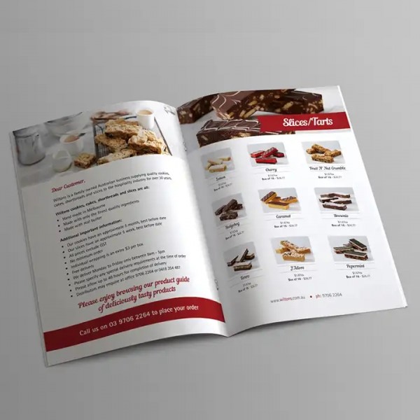 Restaurant Recipe Food Product Catalog Printing Service Custom Published Brochure Design / 1