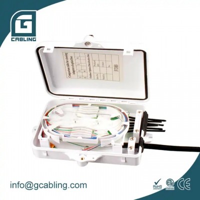 Gcabling FTTH fiber optic 4 6 core splice distribution terminal box IP65 4C fdb optical termination 