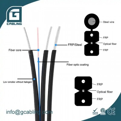 Gcabling 1KM 1 sx core fiber optic cable optical fiber cable outdoor indoor drop equipment suppliers