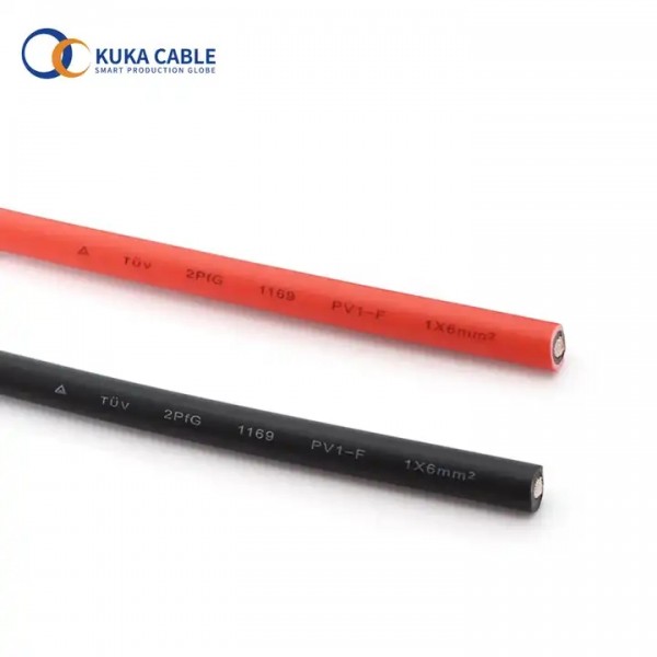 Hot Sale PV1-F 1500V Red Or Black pv cable solar wires 12awg 10awg / 1