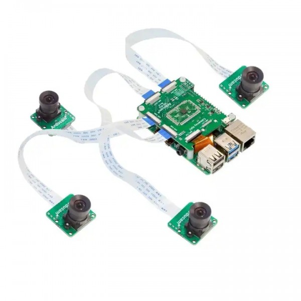 Arducam 1MP*4 Quadrascopic Camera Bundle Kit for Raspberry Pi Nvidia Jetson Nano/Xavier NX Custom PC / 1