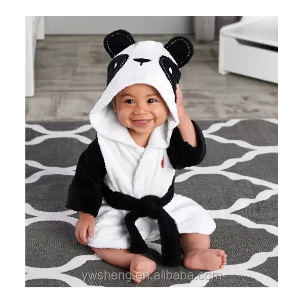 Children Animal shape baby longsleeve bathrobe with animal hooded fashion kids pajamas / 3