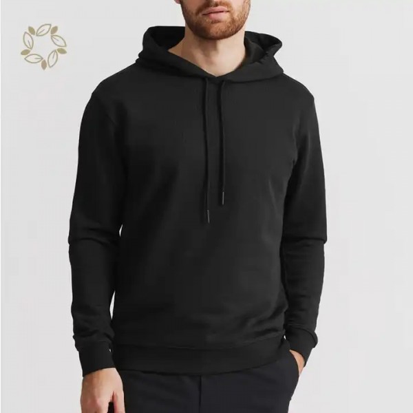 Pima cotton men hoodie organic men's pullover fleece sustainable streetwear hoodie men eco frie / 1