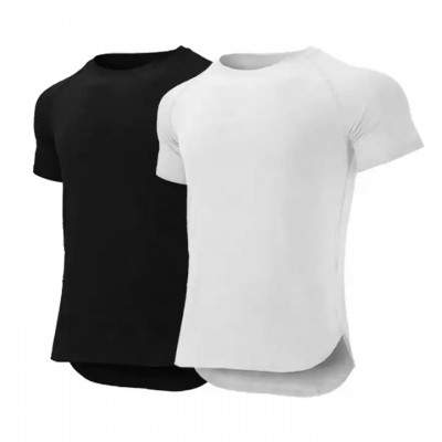 Customized Men T-shirt Soild Colour Gym Sport T-shirt For Men