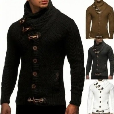 Hot Sale Product Men's, Thick Coat Turtleneck Pullover Sweater Cardigan Male Wear Cotton Sweate