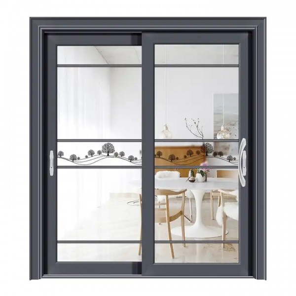 BONIWA Aluminium house double Tempered glass doors & windows design / 1