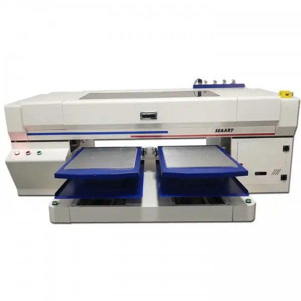 White Ink Direct To Cloth i3200 Printer heat transfer inkjet Printing Machine Double Station Industr / 1