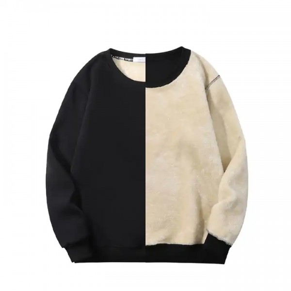 FEIBAI custom sherpa sweatshirt 500 grams crewneck fleece sweatshirt men's O-neck hoocie (Spike / 1