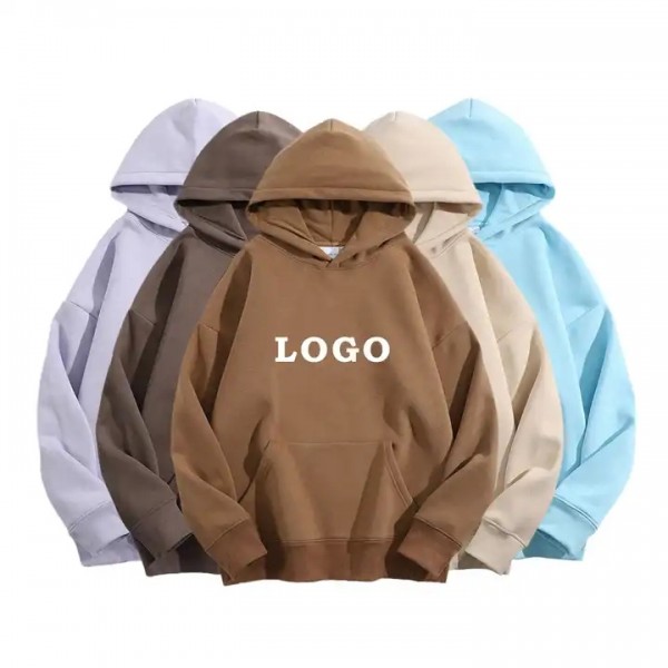 Wholesale Men No String Hoodies Custom Embroidery Logo 420Gsm Cotton Unisex Oversized Hoodies / 1