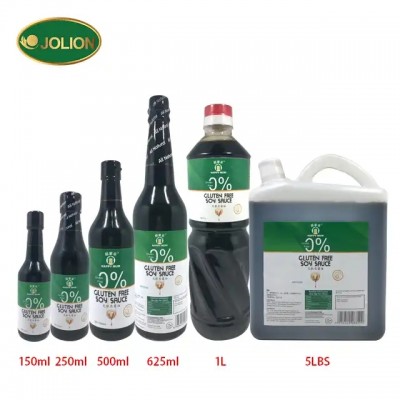 JOLION OEM Brand Wholesale Soya Sauce Bulk 200L Plastic Barrel Drum Gluten Free Superior Black Soy S