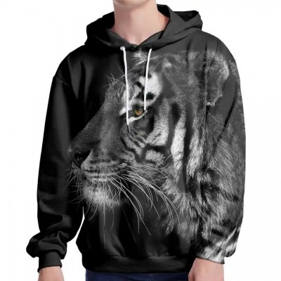 personalized custom print your design casual men sweatshirts high quality lion hoodie gym hoodie