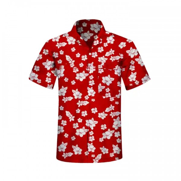 Latest Style Custom Printed Casual Style Fancy Hawaiian Summer Beachwear Shirts For Men Elegant Casu / 1