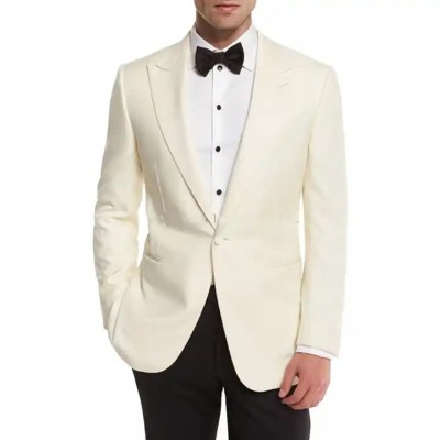 Bridalaffair beige color 2 Pieces groom wear Costume Mariage costume hommes classic wedding suit men