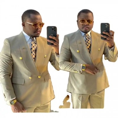 Bridalaffair Boyfriend costume hommes classic Luxury Full Social Tuxedos Groom suit for men 2 Pieces