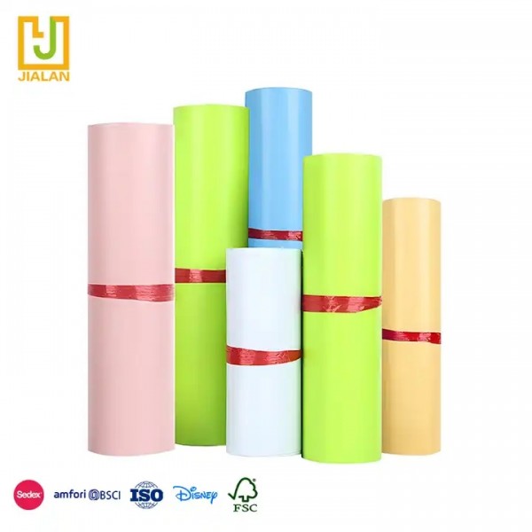 Custom Design Eco-friendly Pink Co-Ex LDPE Poly courier Shipping Envelopes Mailing Bag for Clothing / 1