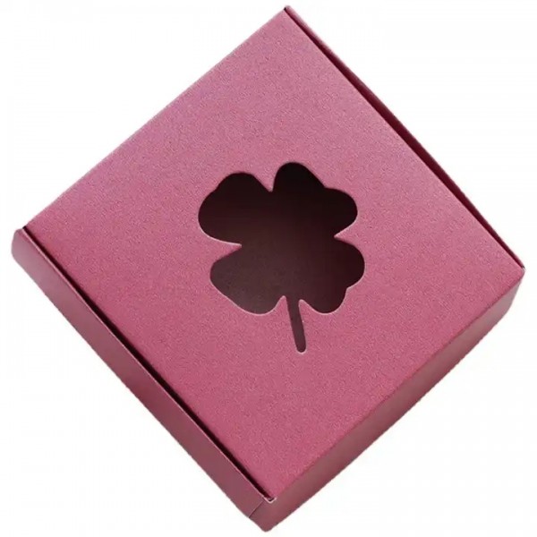 Hollowed out four-leaf Clover colorful kraft paper gift Box Aromatherapy wax pieces Aromatherapy pla / 1