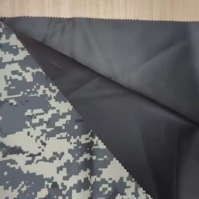 Hot selling 300D black pu coated camouflage oxford fabric tactical fabric