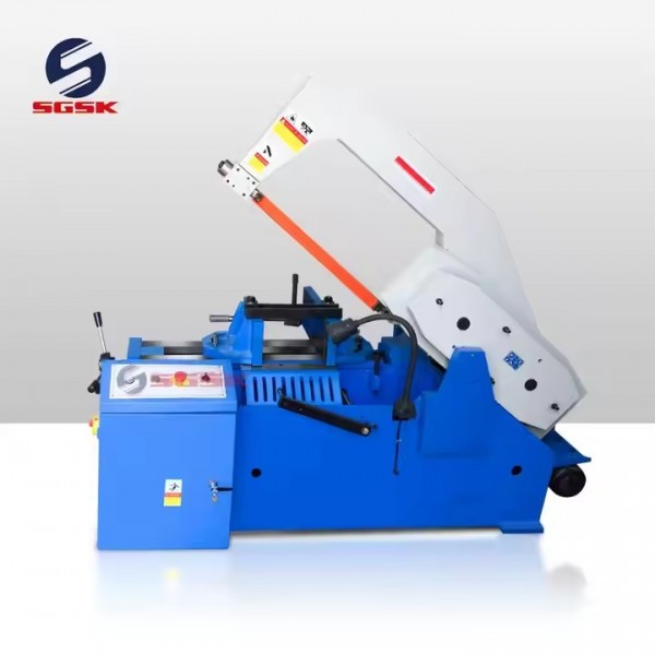 CNC rotatable angle sawing machines HS7125 cutting metal manual clamping band saw machine / 3