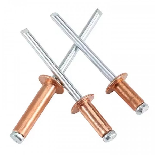 Iron Metal Steel Aluminum Copper Cap Core Break Pull Mandrel Round Head Open End Pop Blind Rivets DI / 2