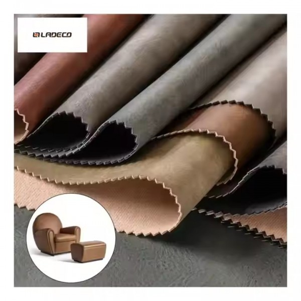 Hot selling high-quality leather 1.1mm retro PU leather sofa fabric new product / 3