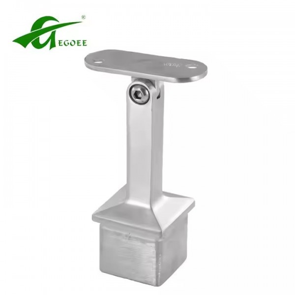 Factory Stainless Steel Stair Railing Tube Holder Top Mounted Handrails Accessories Square Post Brac / 3