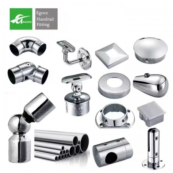 One-Stop Supplier of Stainless Steel Railing Accessories For Stair Balcony Glass Handrail Clamp 304  / 2