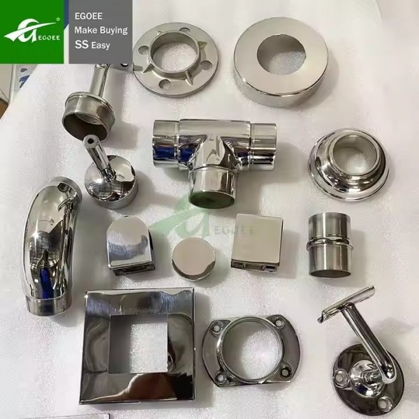 Egoee Factory Customized Stainless Steel Casting Accessories 304 Decorative Tube Elbow Connector Bal / 3