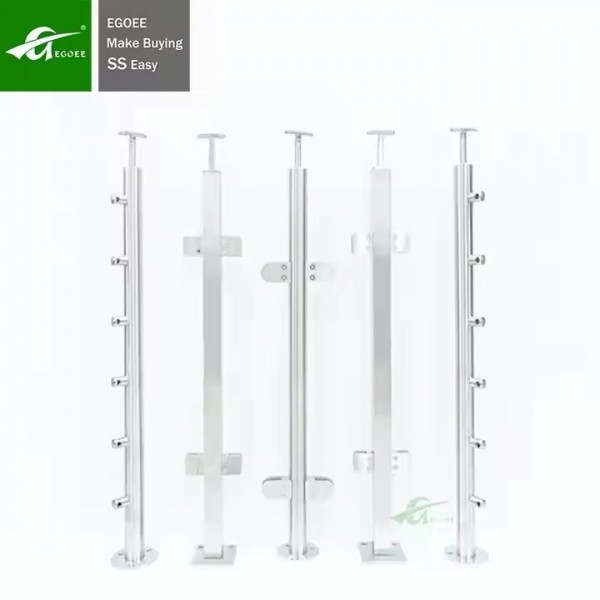 Egoee Stainless Steel Factory Hot Sale Railing Accessories High Quality 304 Casting Glass Handrail D / 3