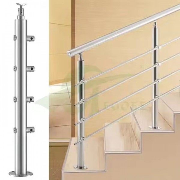 Factory Customized Stainless Steel Glass Railing Tube Hollow Balusters Patio Stair Handrail Post Bal / 2