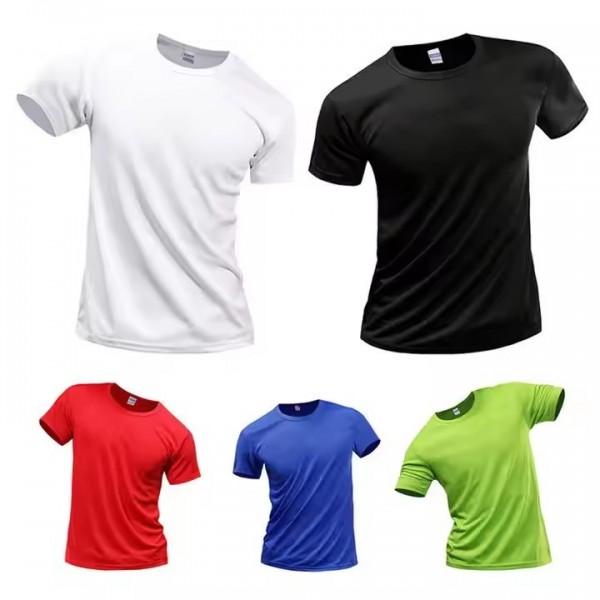 Dry Fit T Shirt 100% Polyester T Shirt Sublimation Blanks Tshirt With Logo Custom Logo Printed T Shi / 2