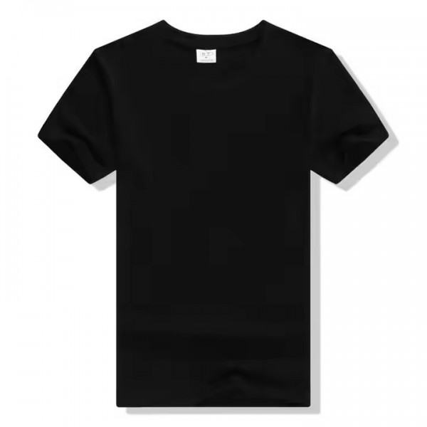 Plain T Shirt Manufacturer Men's T-shirts Custom T Shirt Printing Cotton Tshirt Unisex Black Ts / 2