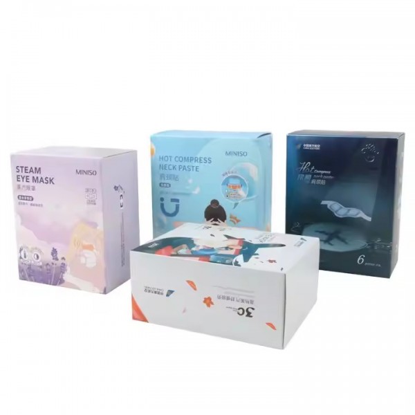 Custom Adhesive Tear Strips Packaging Box Printed Hot Compress Neck Paste Paper Box / 3