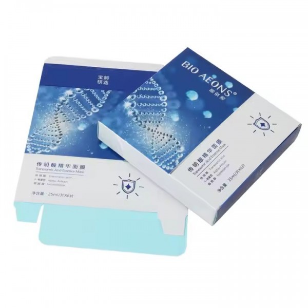 Biodegradable Custom Printed Craft Skin care Face Mask Product Paper Packaging Box / 3