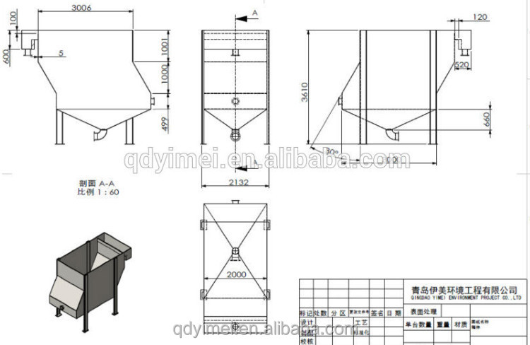 Industrial waste water treatment Sedimentation Tank Inclined Plate tube Settler Wastewater Treatment WWTP  Clarifier tank